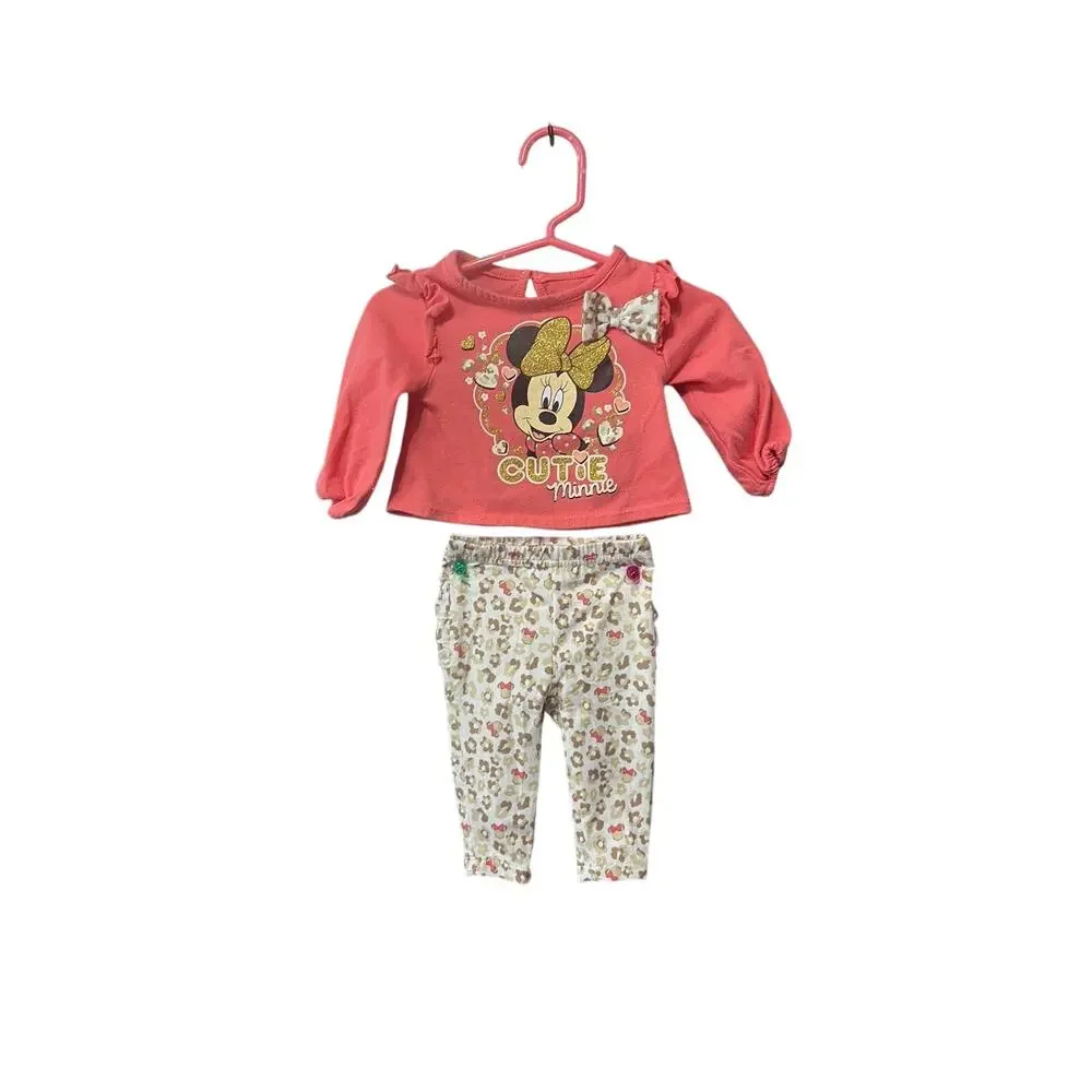 Minnie Mouse LS Outfit - Disney Baby - 0-3mo
